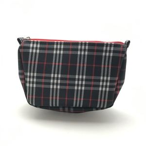 Lancôme Red, White & Blue Plaid Cosmetic Bag - NWOT